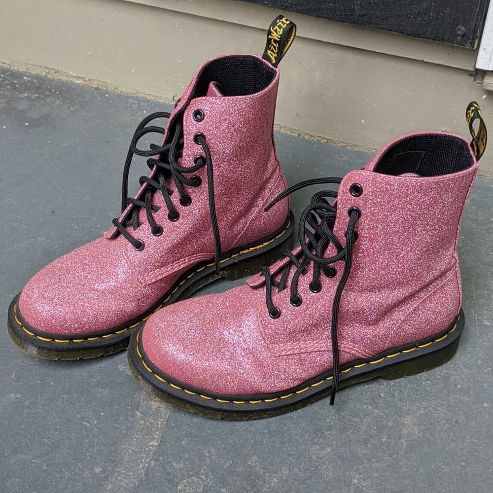 Pink glitter Dr martens